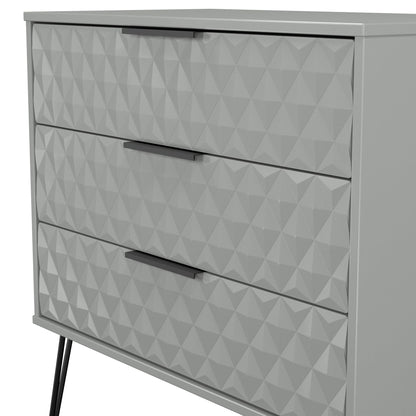 Harlequin Chest of Drawers Grey 3 Drawers 77cm