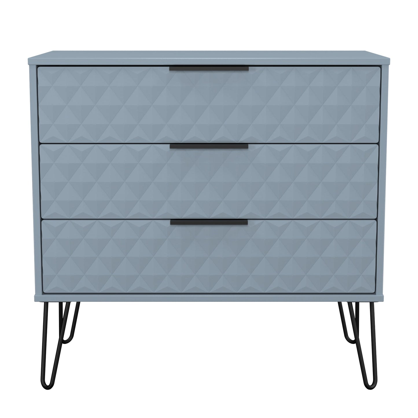 Harlequin Chest of Drawers Light Blue 3 Drawers 77cm