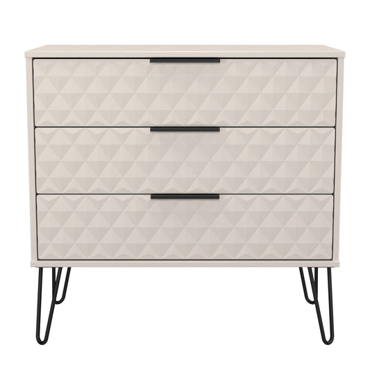 Harlequin Chest of Drawers Off-White 3 Drawers 77cm