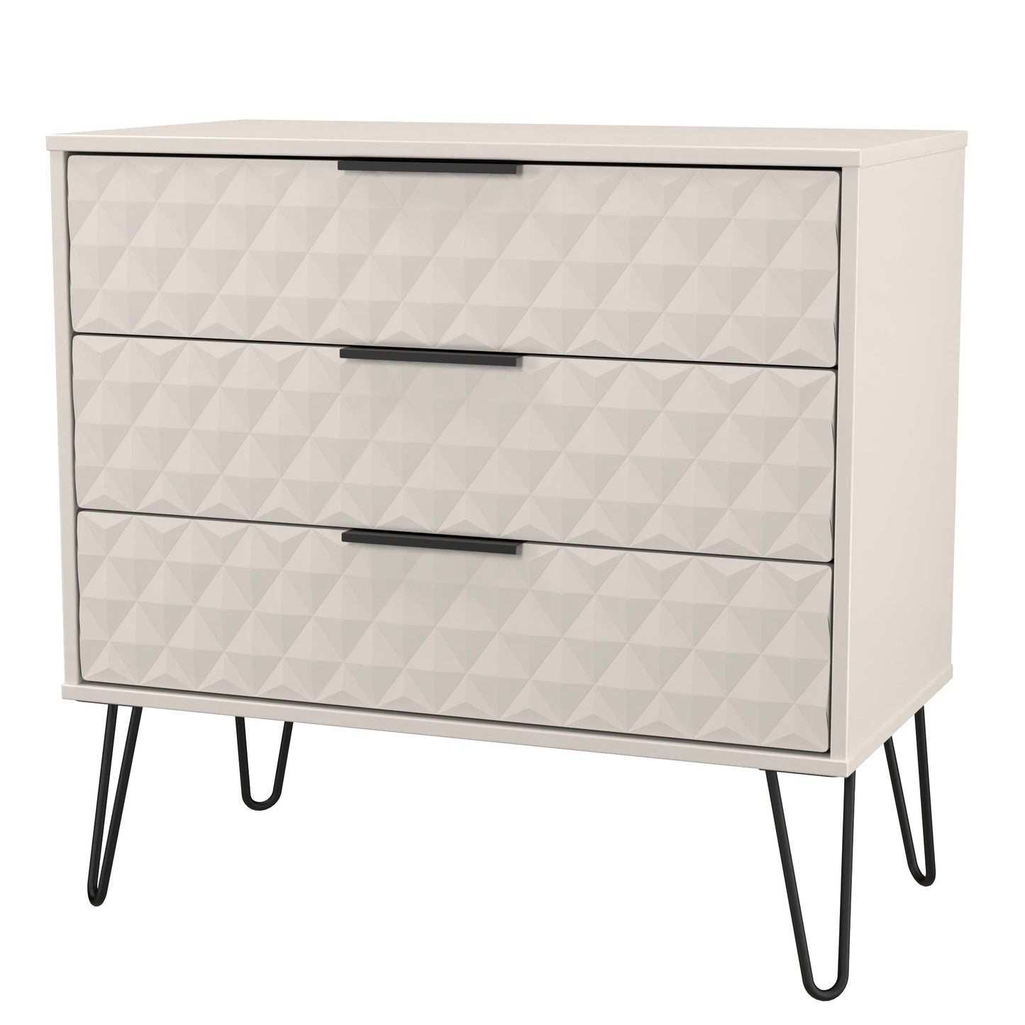 Harlequin Chest of Drawers Off-White 3 Drawers 77cm