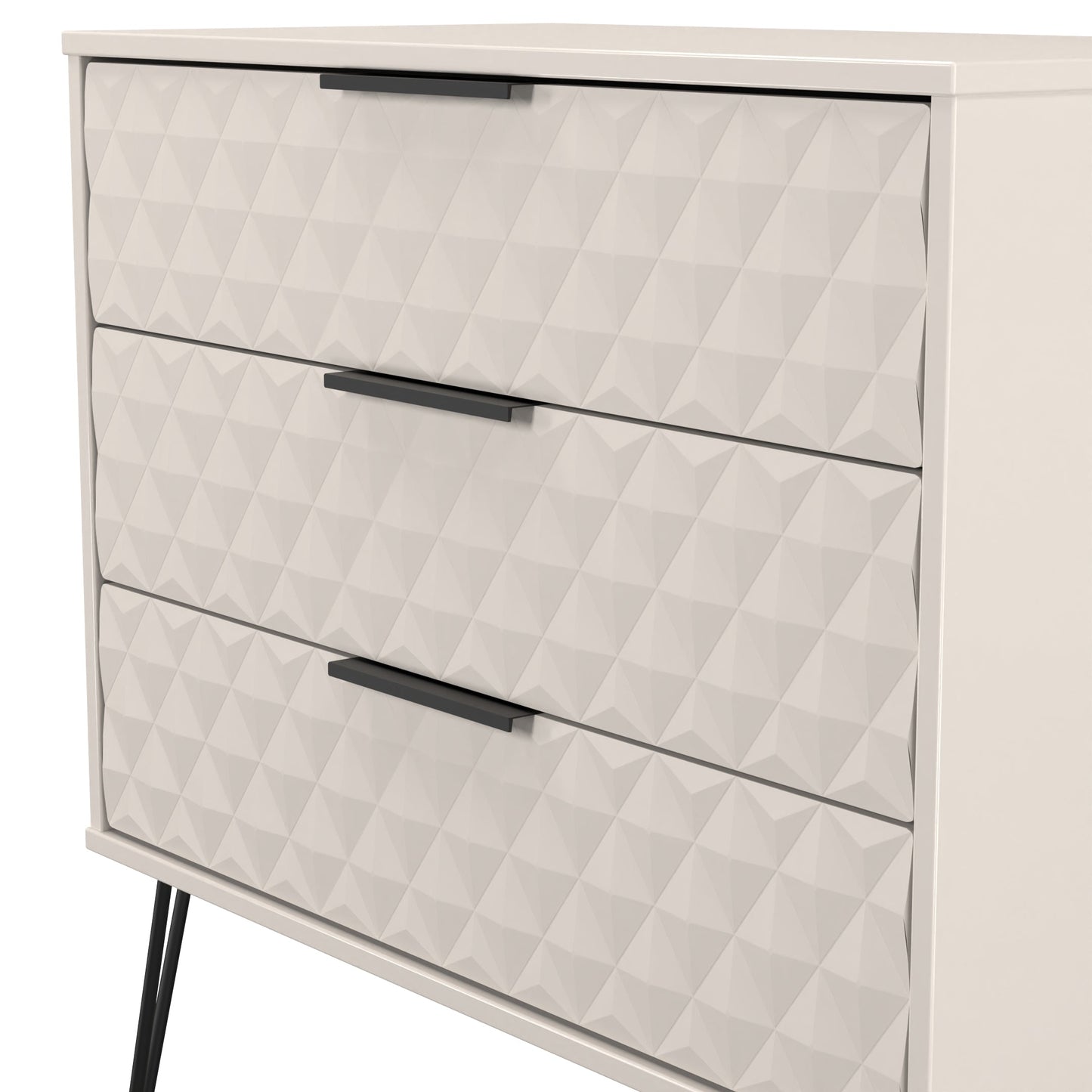 Harlequin Chest of Drawers Off-White 3 Drawers 77cm