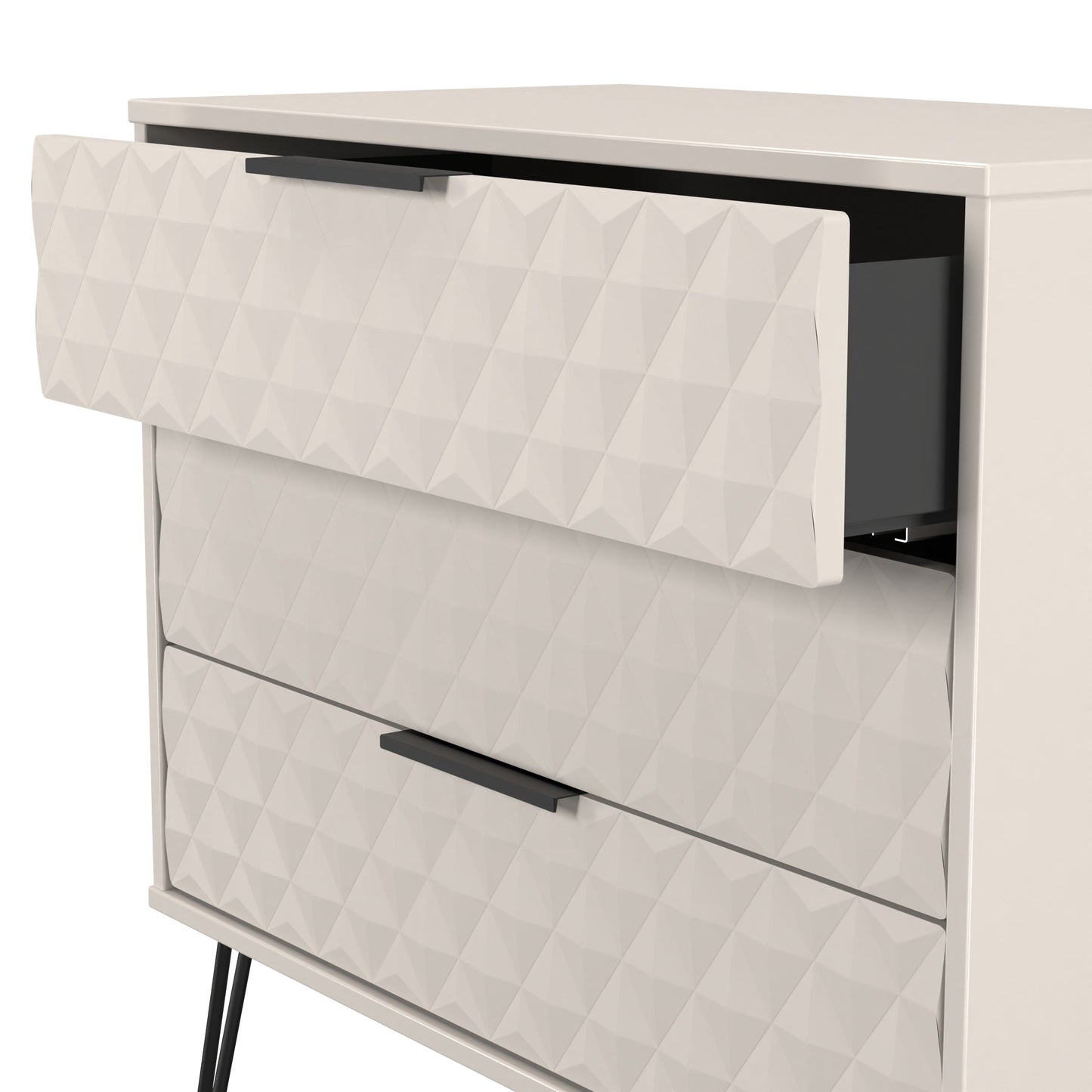 Harlequin Chest of Drawers Off-White 3 Drawers 77cm