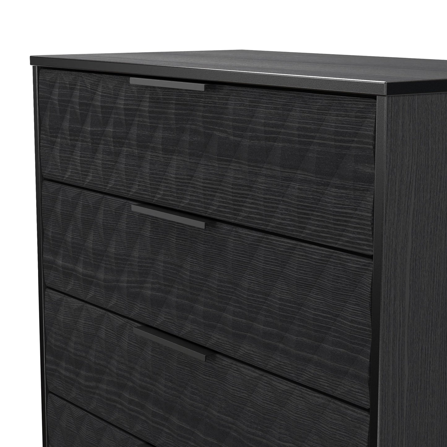 Harlequin Chest of Drawers Black 4 Drawers 93cm