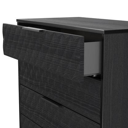 Harlequin Chest of Drawers Black 4 Drawers 93cm