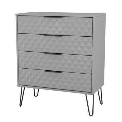 Harlequin Chest of Drawers Grey 4 Drawers 93cm