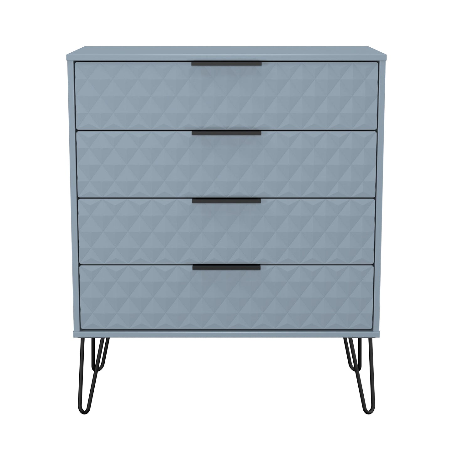 Harlequin Chest of Drawers Light Blue 4 Drawers 93cm