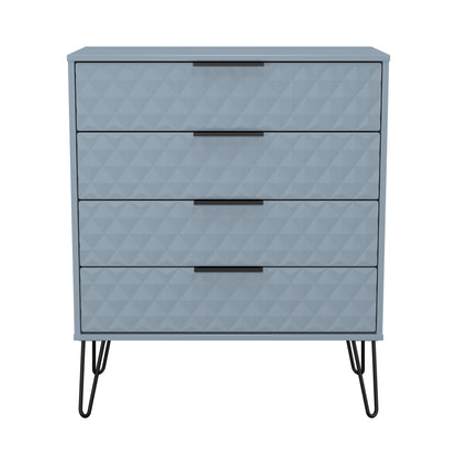 Harlequin Chest of Drawers Light Blue 4 Drawers 93cm