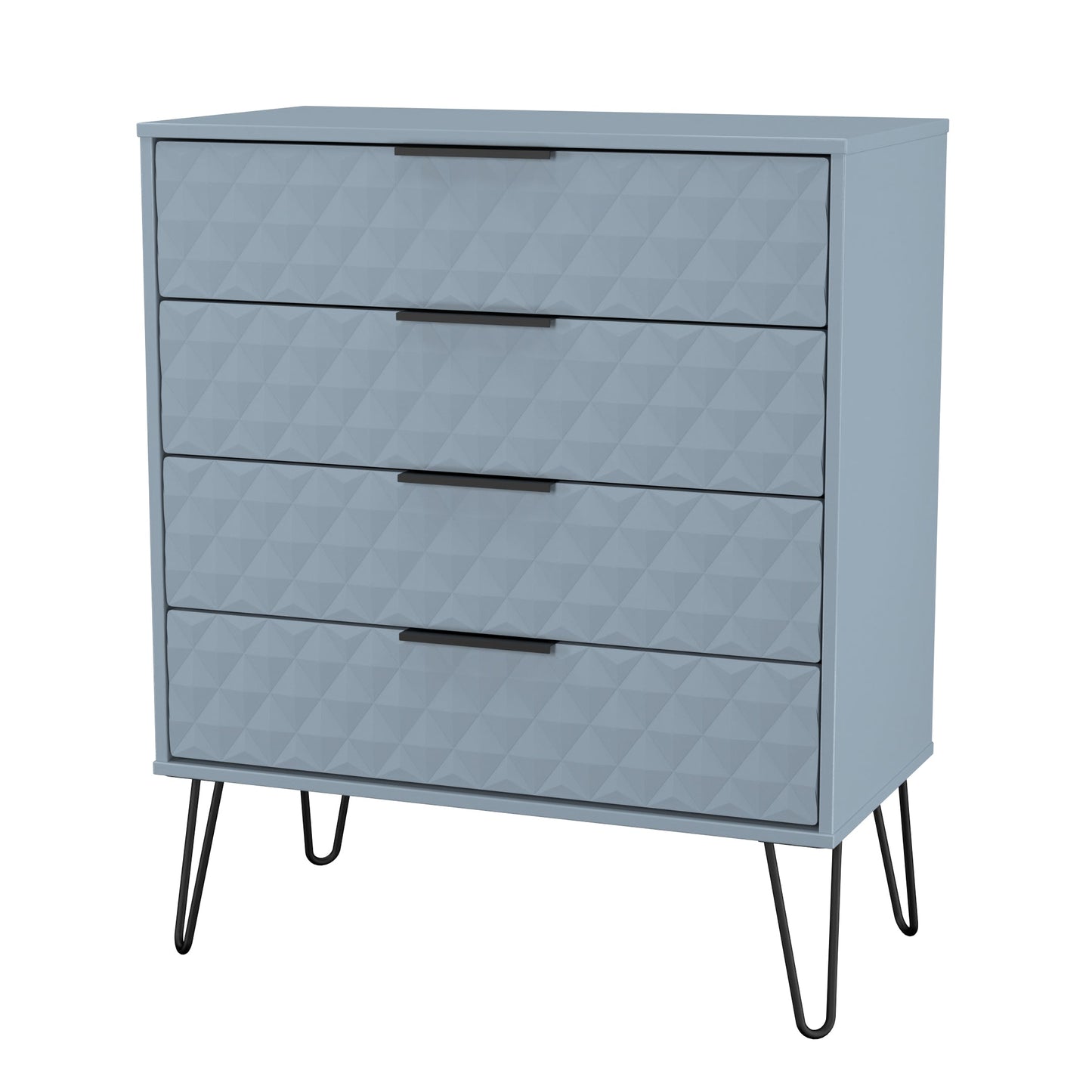 Harlequin Chest of Drawers Light Blue 4 Drawers 93cm