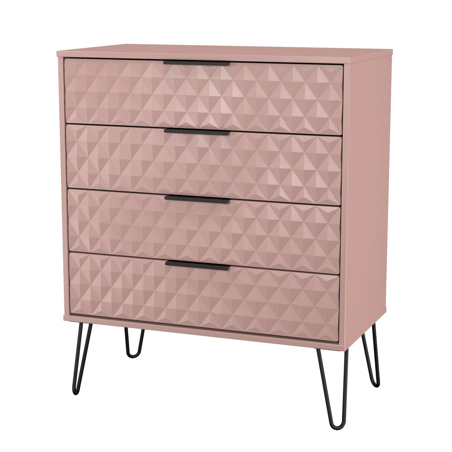 Harlequin Chest of Drawers Pink 4 Drawers 93cm