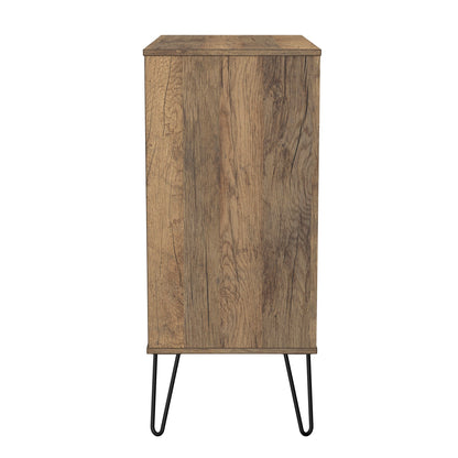 Harlequin Chest of Drawers White & Oak 4 Drawers 93cm