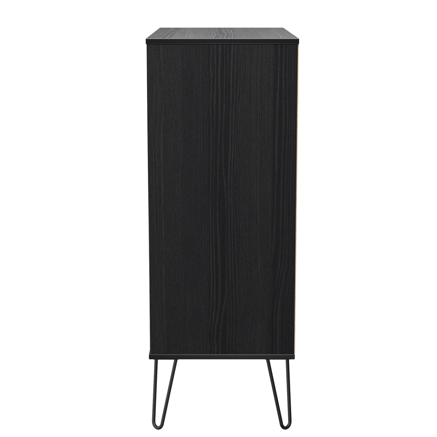 Harlequin Tall Chest of Drawers Black 5 Drawers 109cm
