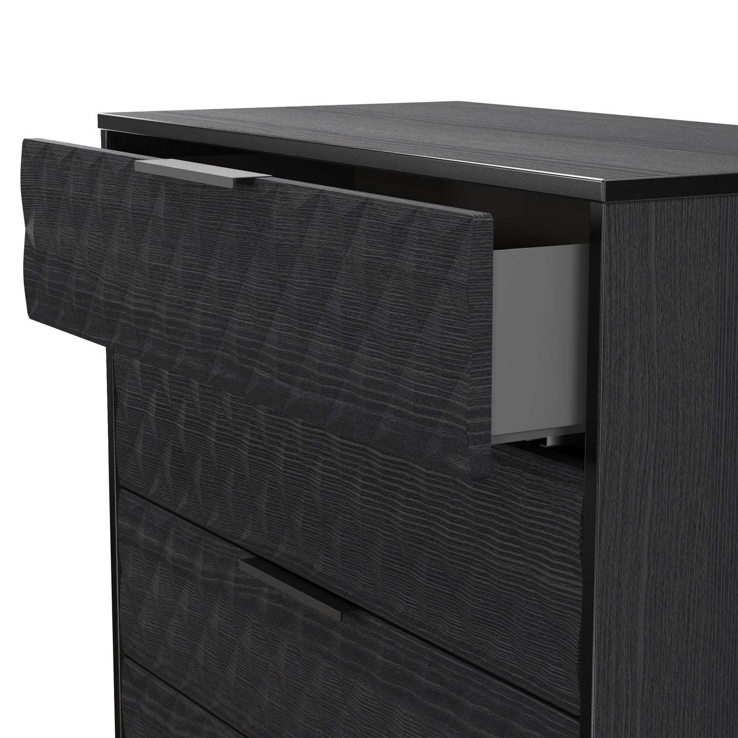 Harlequin Tall Chest of Drawers Black 5 Drawers 109cm