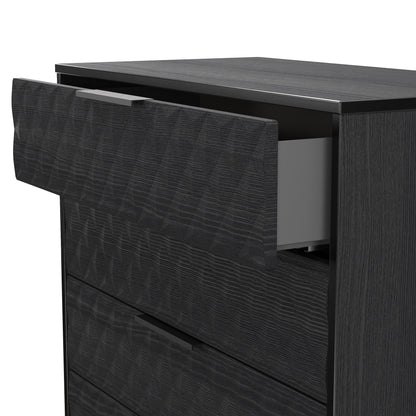 Harlequin Tall Chest of Drawers Black 5 Drawers 109cm