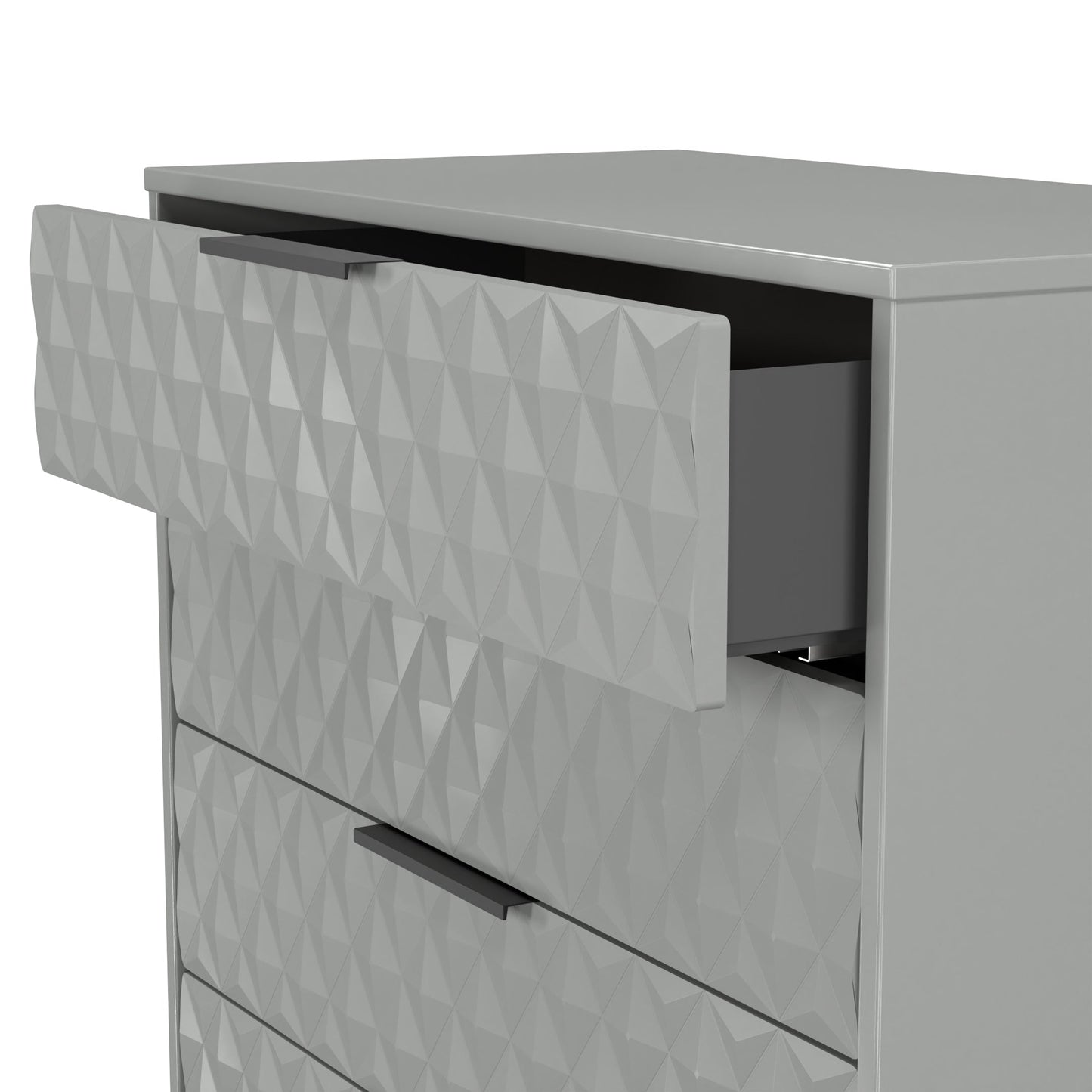 Harlequin Tall Chest of Drawers Grey 5 Drawers 109cm