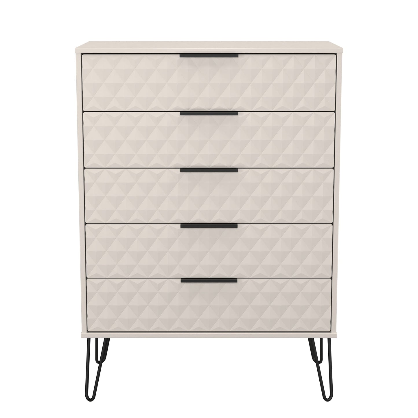Harlequin Tall Chest of Drawers Off-White 5 Drawers 109cm