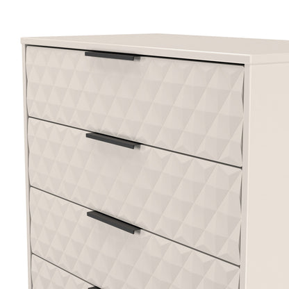 Harlequin Tall Chest of Drawers Off-White 5 Drawers 109cm
