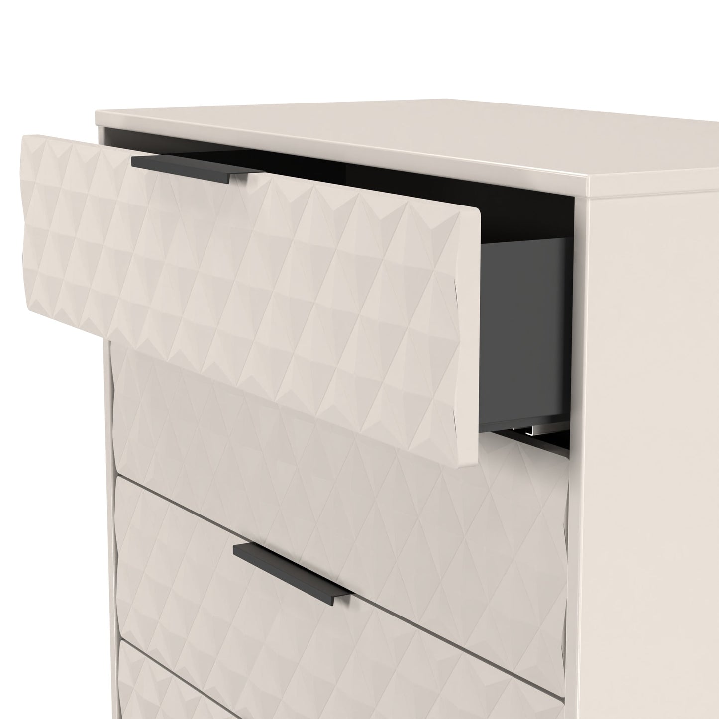 Harlequin Tall Chest of Drawers Off-White 5 Drawers 109cm