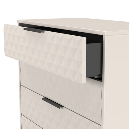 Harlequin Tall Chest of Drawers Off-White 5 Drawers 109cm