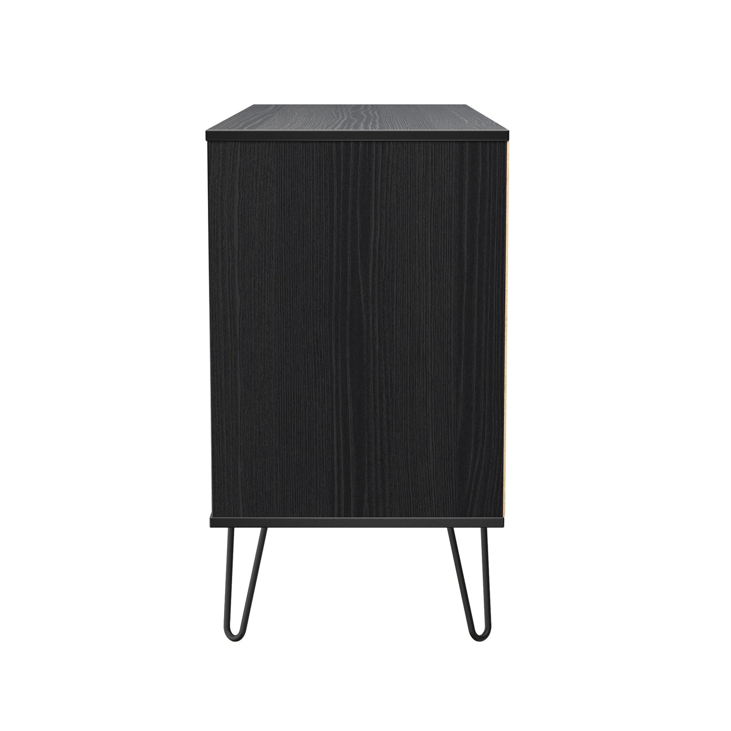 Harlequin Large Chest of Drawers Black 6 Drawers 115cm
