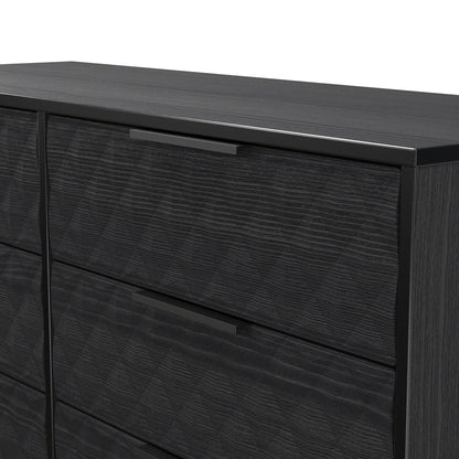 Harlequin Large Chest of Drawers Black 6 Drawers 115cm