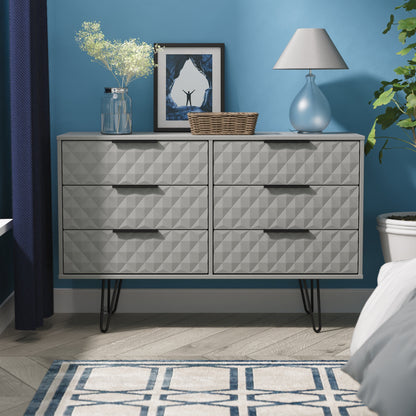 Harlequin Large Chest of Drawers Grey 6 Drawers 115cm