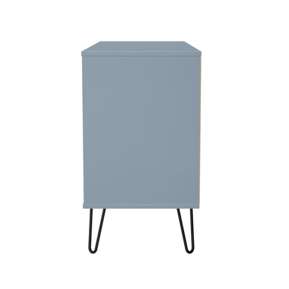 Harlequin Large Chest of Drawers Light Blue 6 Drawers 115cm