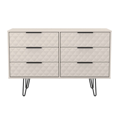 Harlequin Large Chest of Drawers Off-White 6 Drawers 115cm