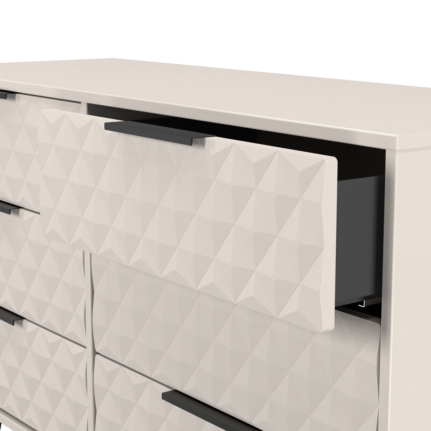 Harlequin Large Chest of Drawers Off-White 6 Drawers 115cm