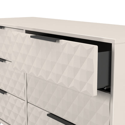 Harlequin Large Chest of Drawers Off-White 6 Drawers 115cm