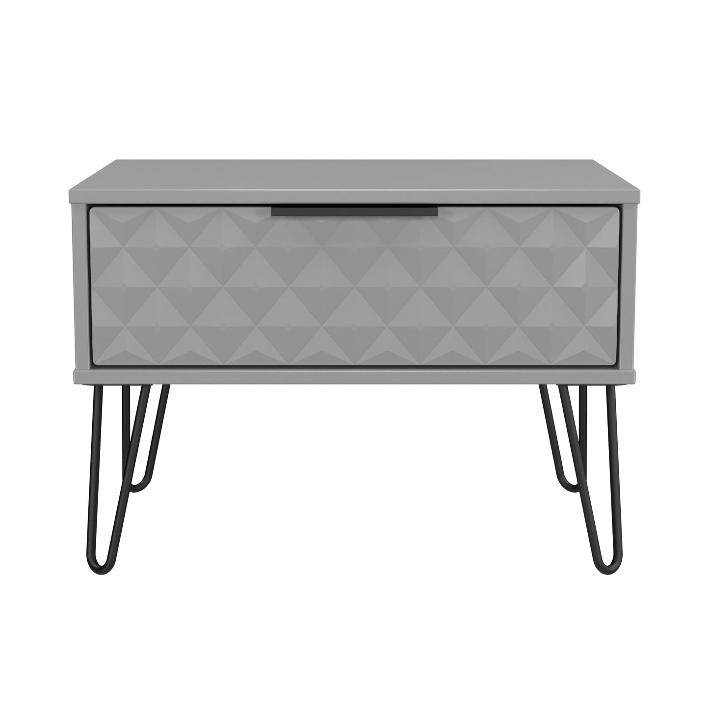 Harlequin Side Table Grey 1 Drawer 58cm