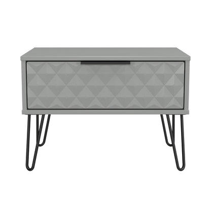 Harlequin Side Table Grey 1 Drawer 58cm
