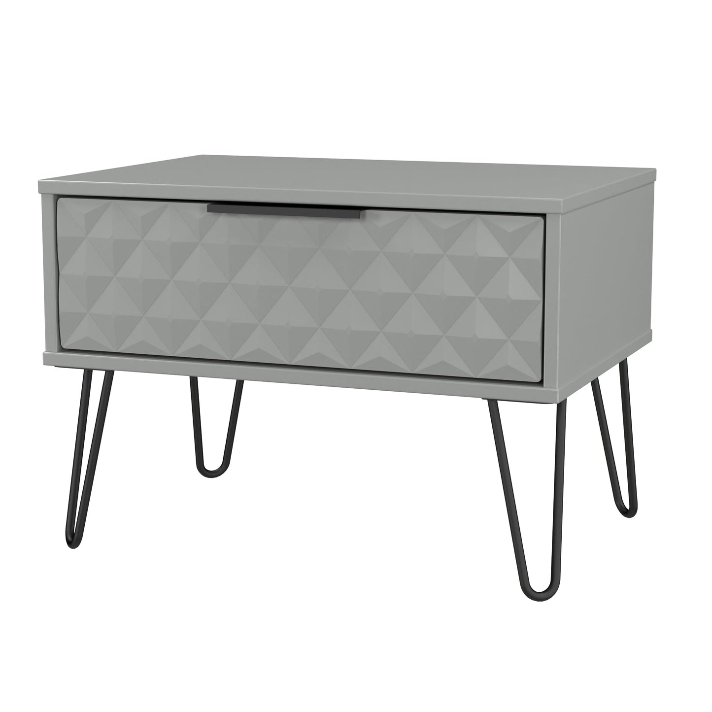 Harlequin Side Table Grey 1 Drawer 58cm