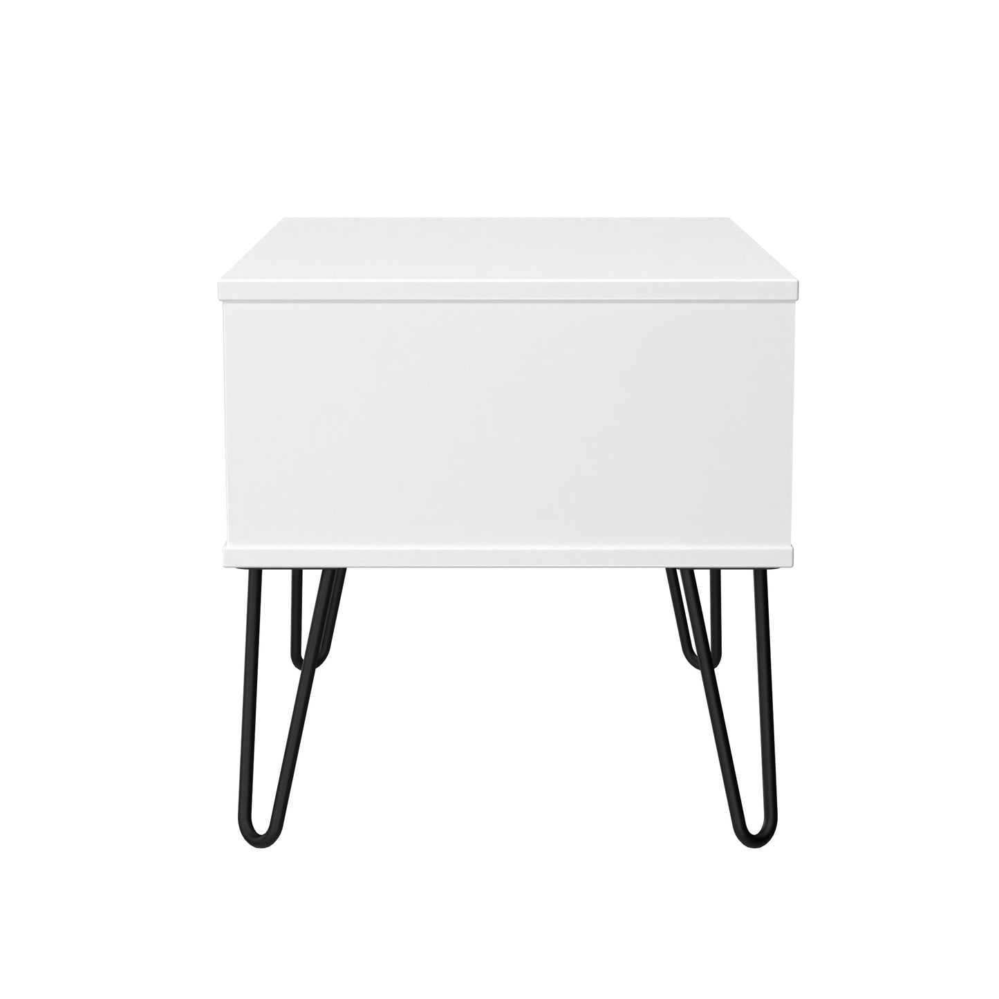 Harlequin Side Table Teal & White 1 Drawer 58cm