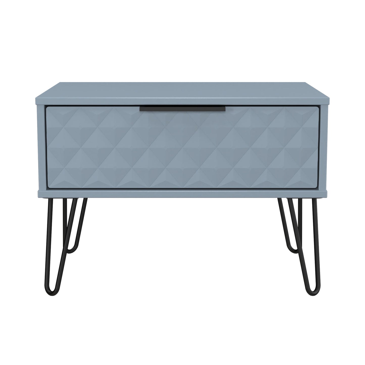 Harlequin Side Table Light Blue 1 Drawer 58cm