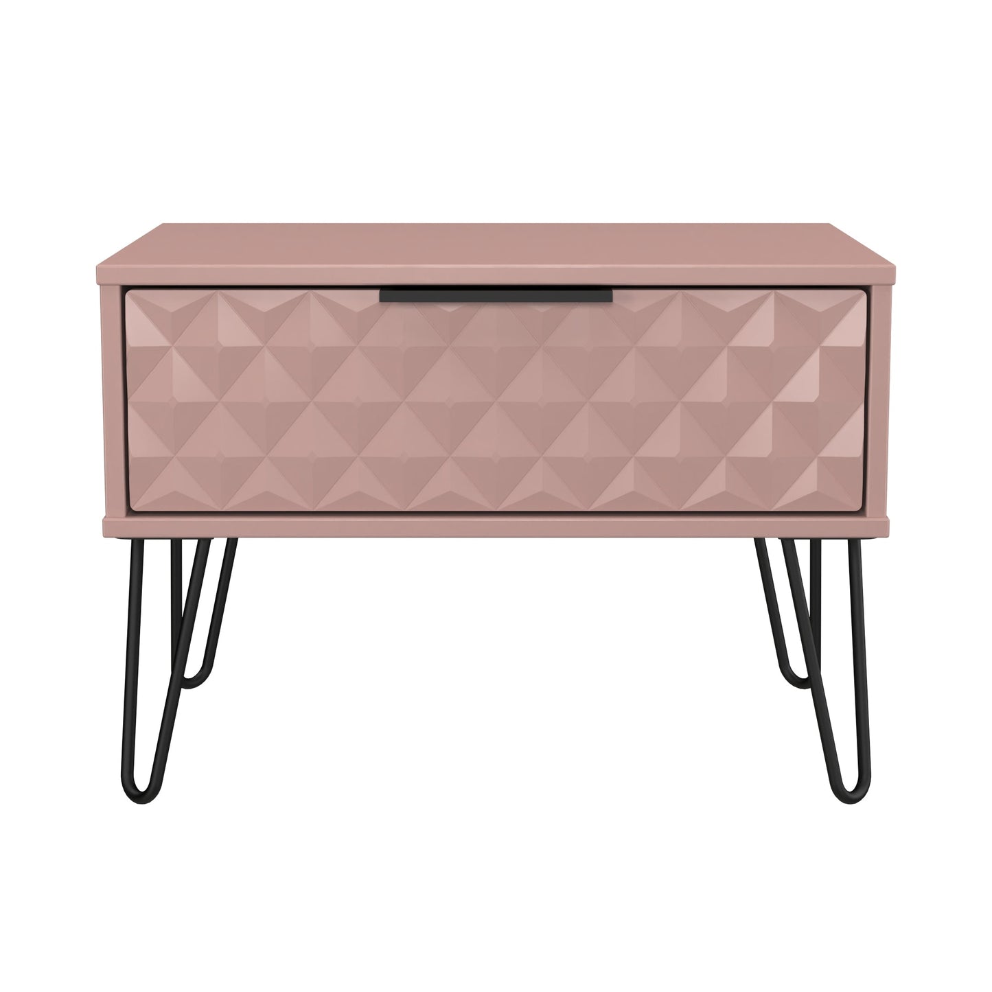 Harlequin Side Table Pink 1 Drawer 58cm