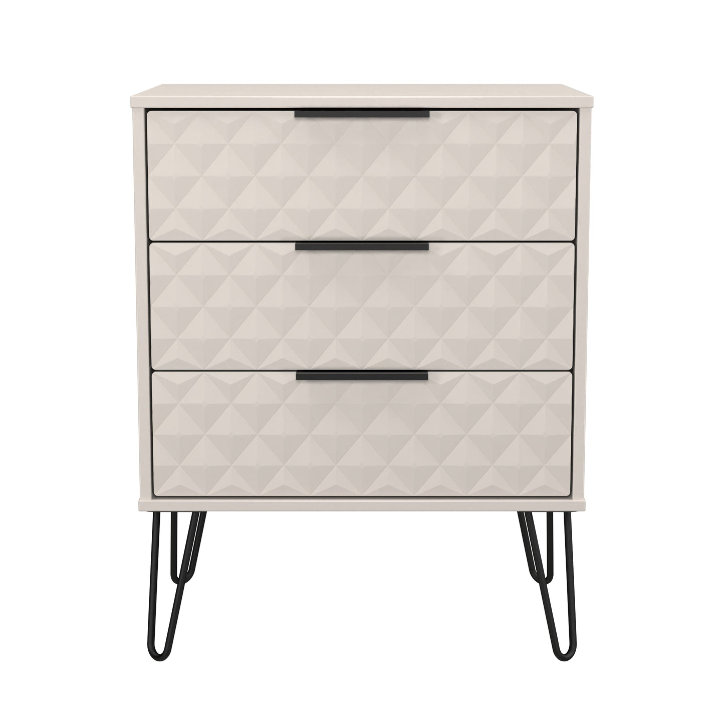 Harlequin Chest of Drawers Off-White 3 Drawers 76cm