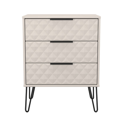 Harlequin Chest of Drawers Off-White 3 Drawers 76cm