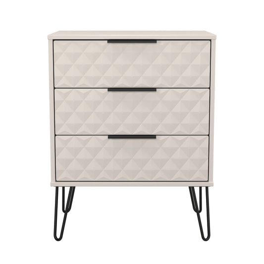 Harlequin Chest of Drawers Off-White 3 Drawers 76cm
