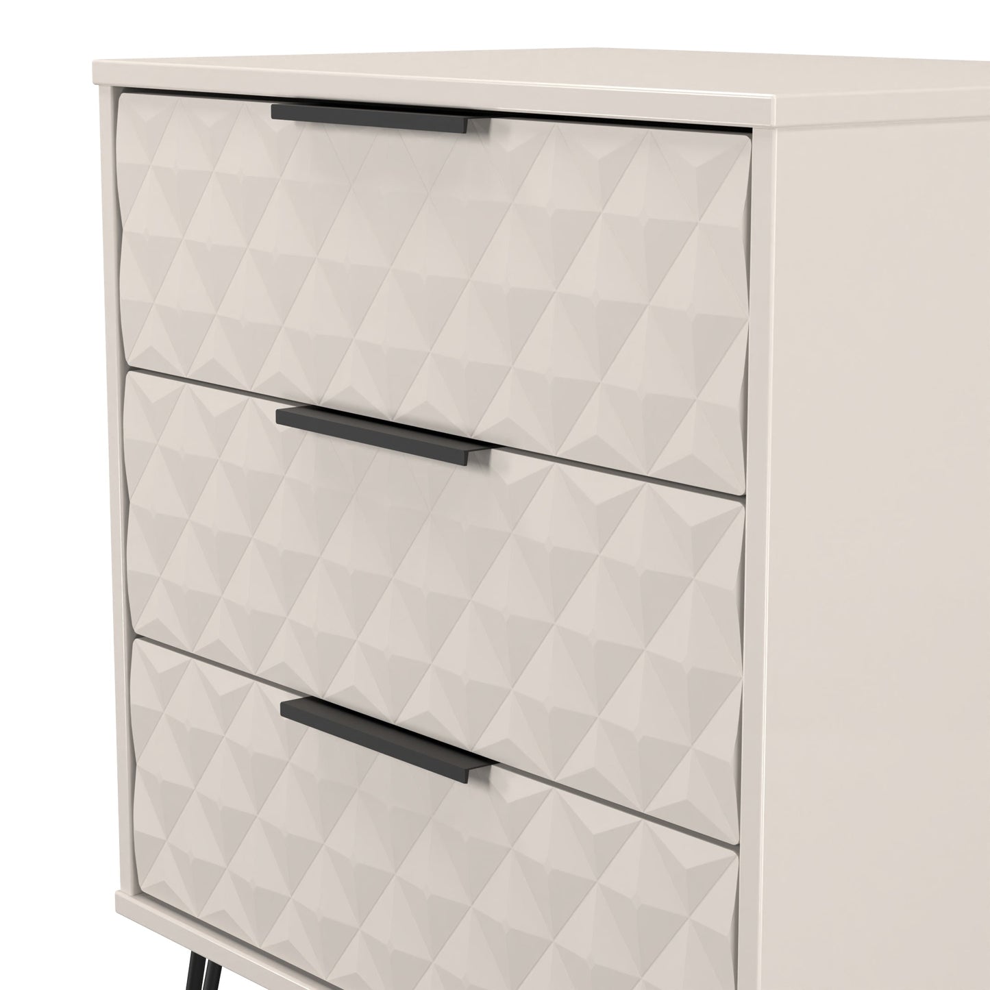 Harlequin Chest of Drawers Off-White 3 Drawers 76cm