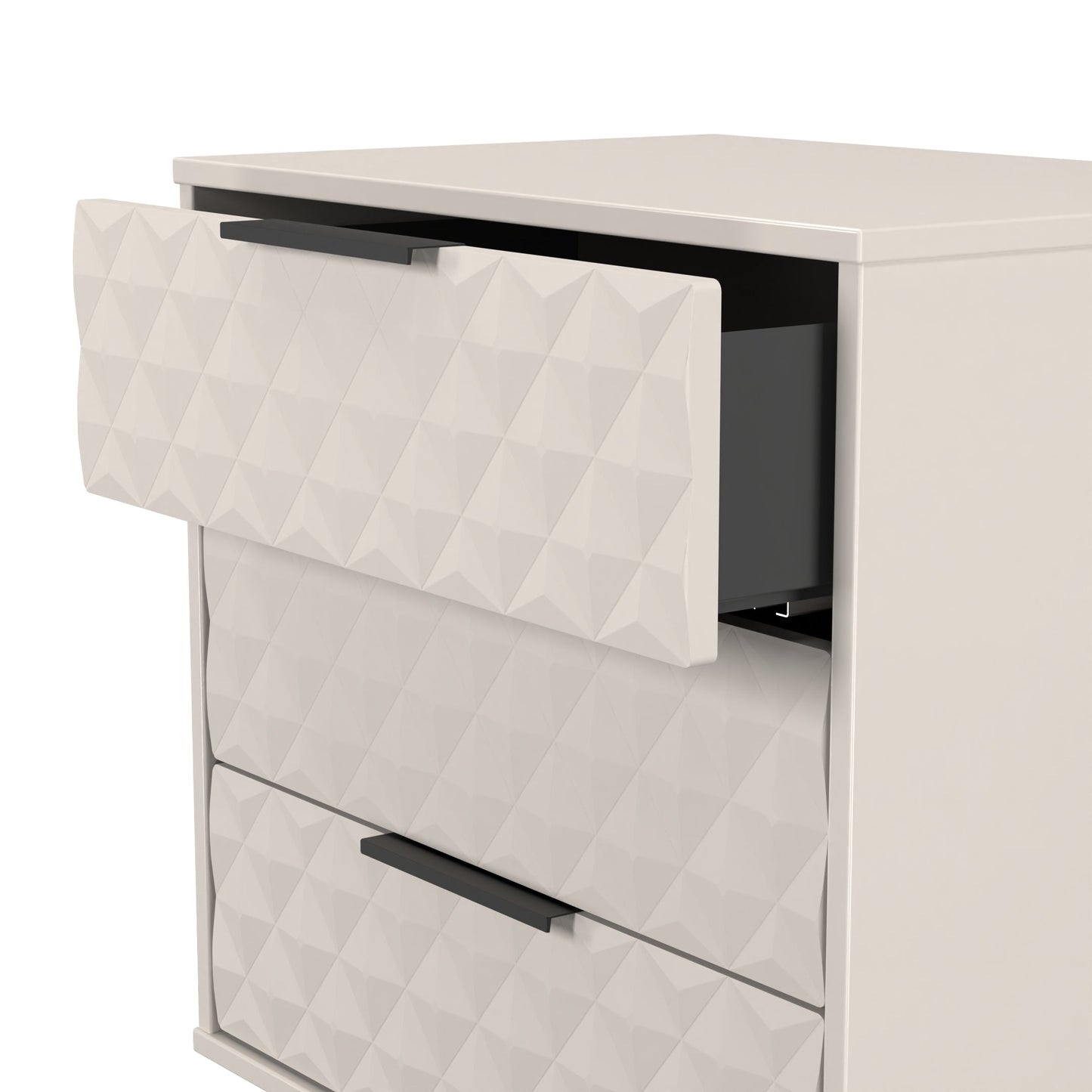 Harlequin Chest of Drawers Off-White 3 Drawers 76cm