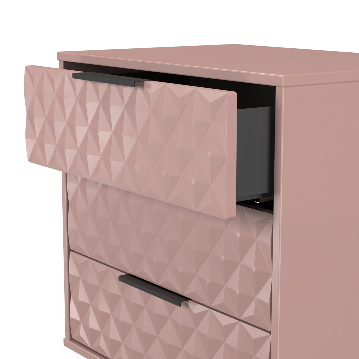 Harlequin Chest of Drawers Pink 3 Drawers 76cm