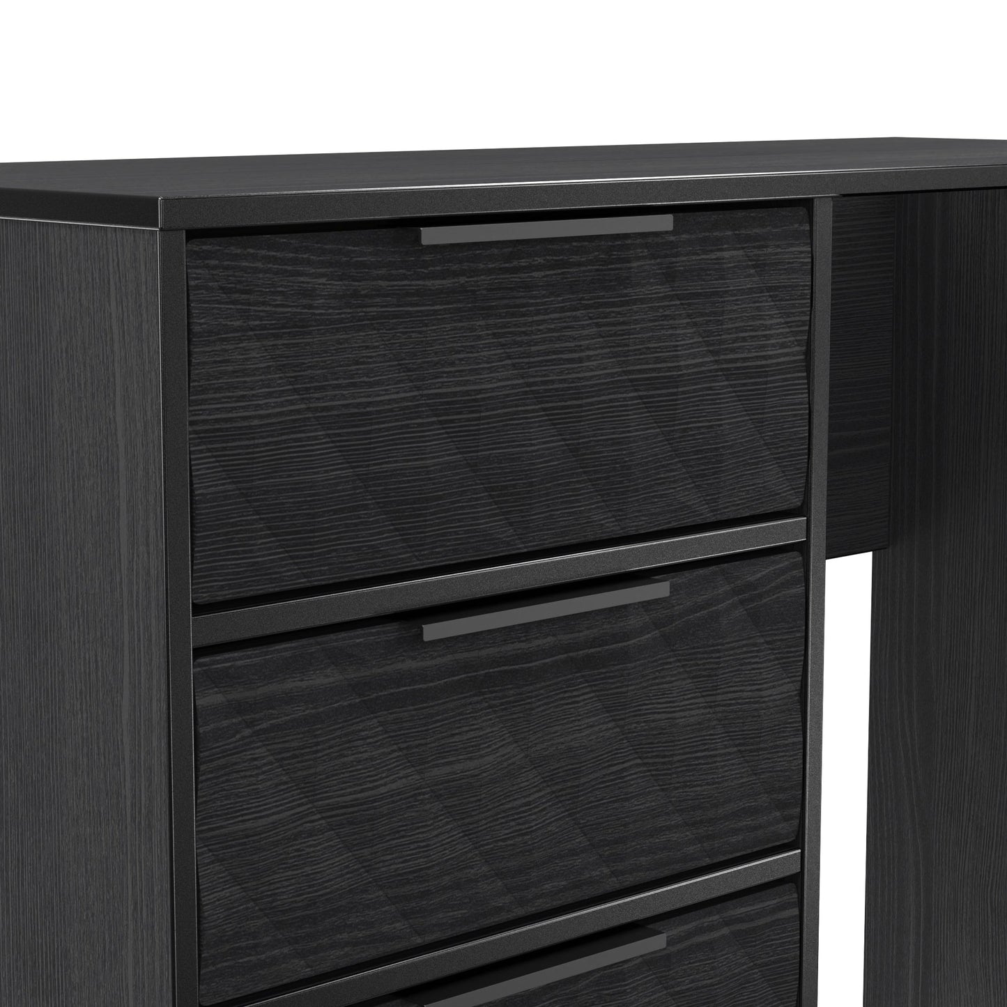 Harlequin Desk Black 4 Drawers 97cm