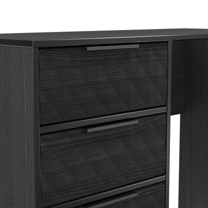 Harlequin Desk Black 4 Drawers 97cm