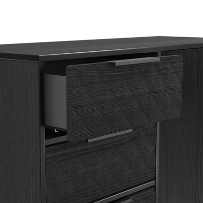 Harlequin Desk Black 4 Drawers 97cm