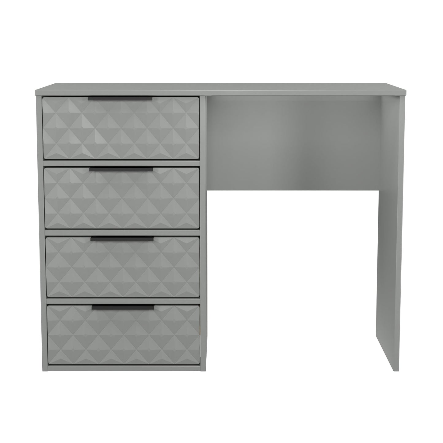 Harlequin Desk Grey 4 Drawers 97cm