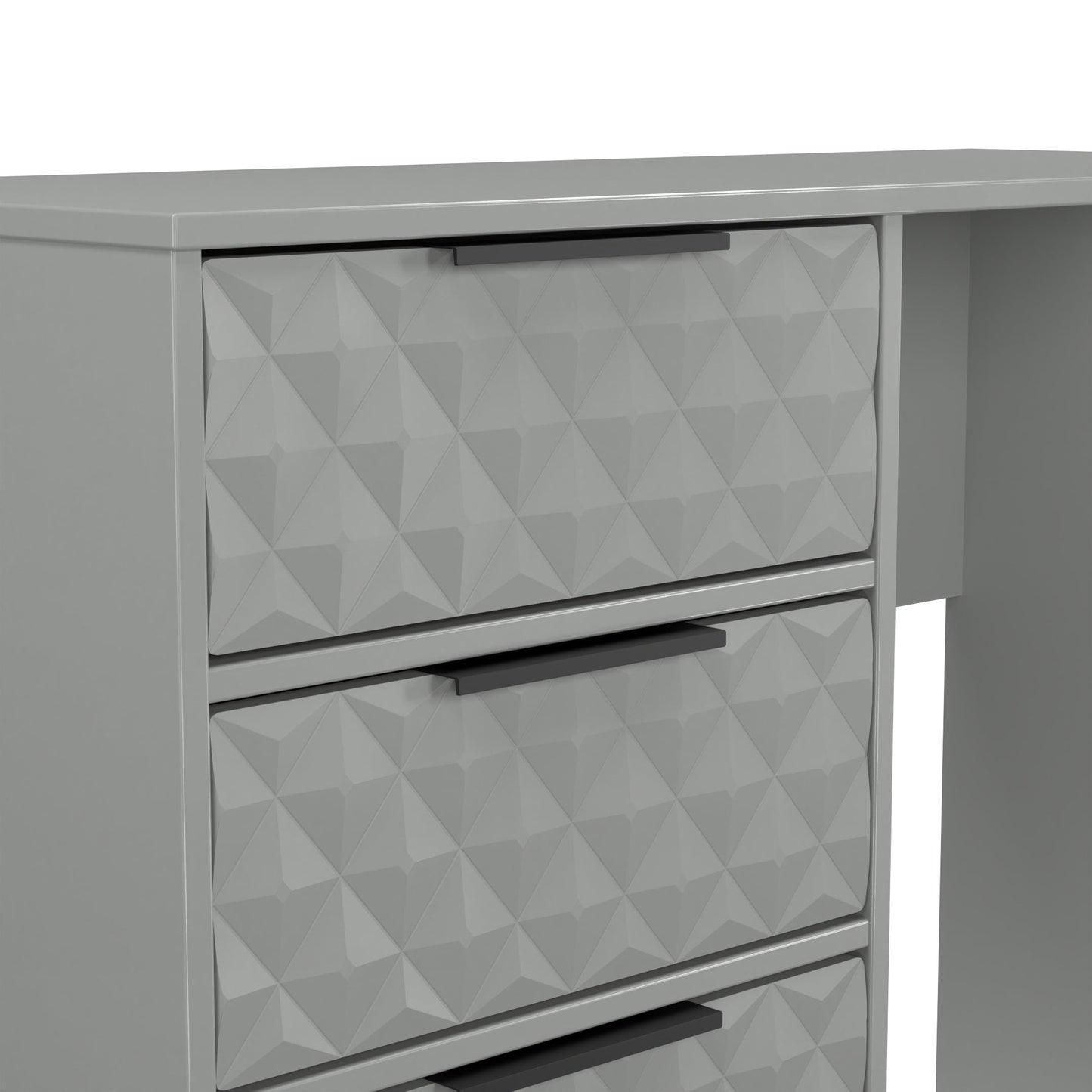 Harlequin Desk Grey 4 Drawers 97cm