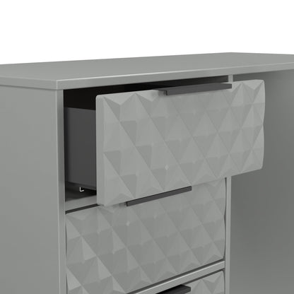 Harlequin Desk Grey 4 Drawers 97cm