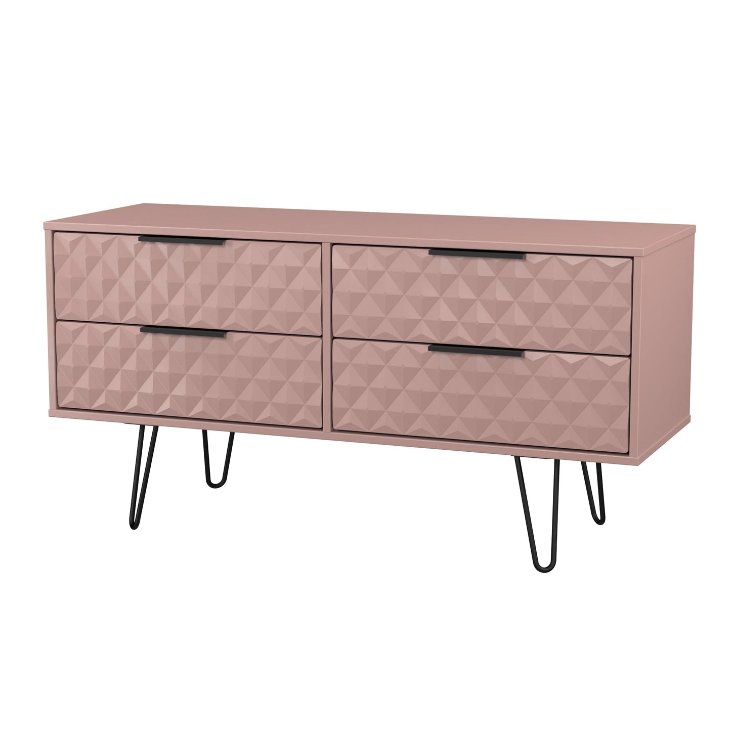 Harlequin Large Chest of Drawers Pink 4 Drawers 115cm