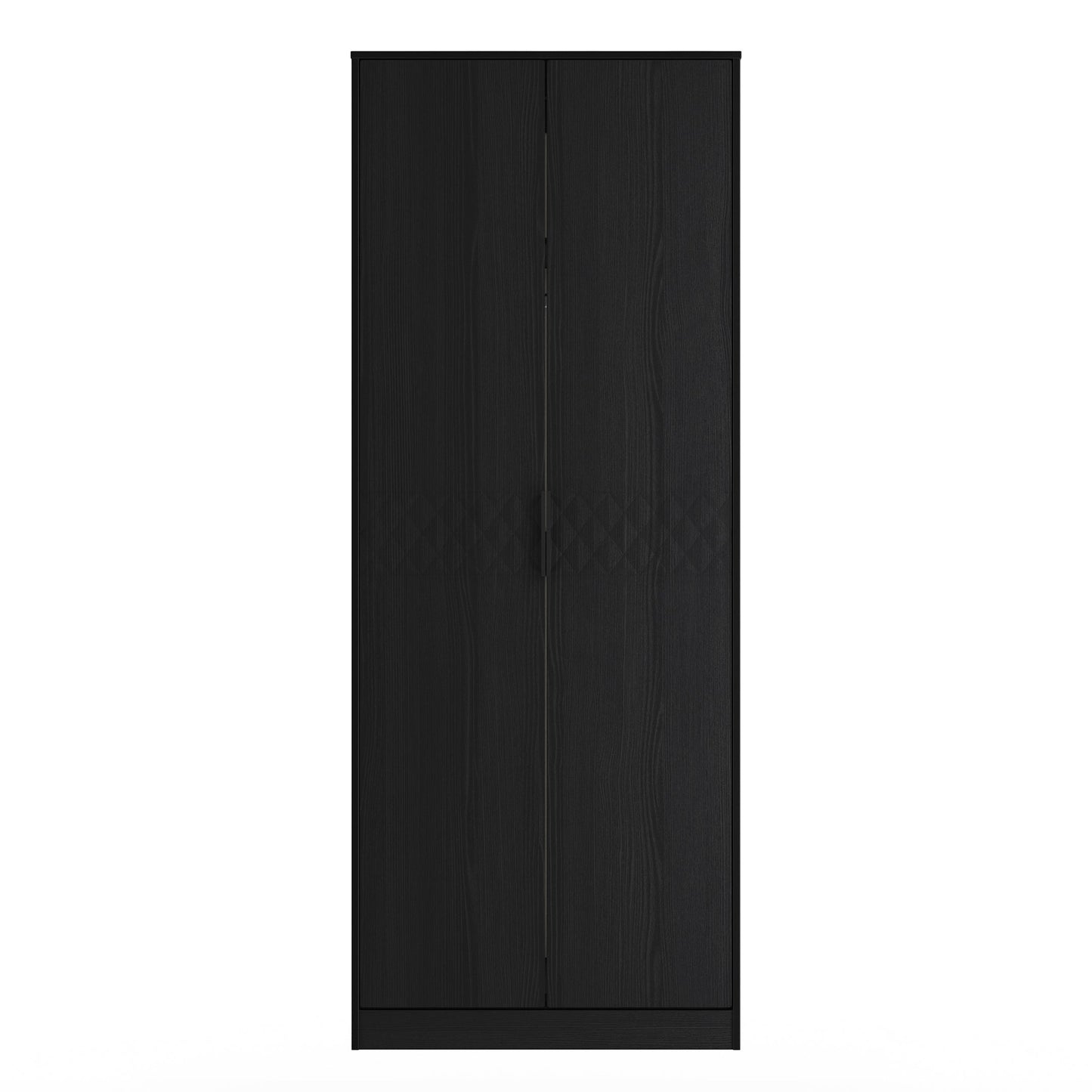 Harlequin Tall Wardrobe Black 1 Shelf 197cm