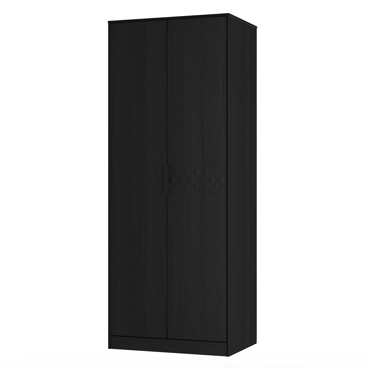 Harlequin Tall Wardrobe Black 1 Shelf 197cm